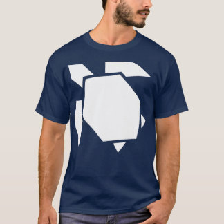 Camiseta Estilo geométrico de origami de tartaruga (1)