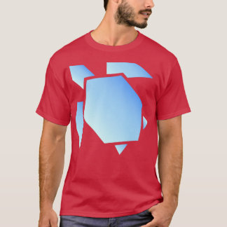 Camiseta Estilo geométrico de origami de tartaruga (2)