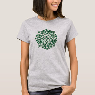 Camiseta Estilo Geométrico Oriental do Verde Árabe no Egito