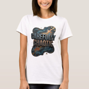 Camiseta Estilo Gold Impressão CAUTELOSAMENTE CAÓTICA