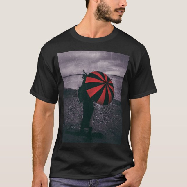 Camiseta Estilo Gótico Solitário Rapariga T-Shirt (Frente)
