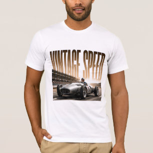 Camiseta Estilo Gráfico Editorial de Corrida de Luxo Vintag