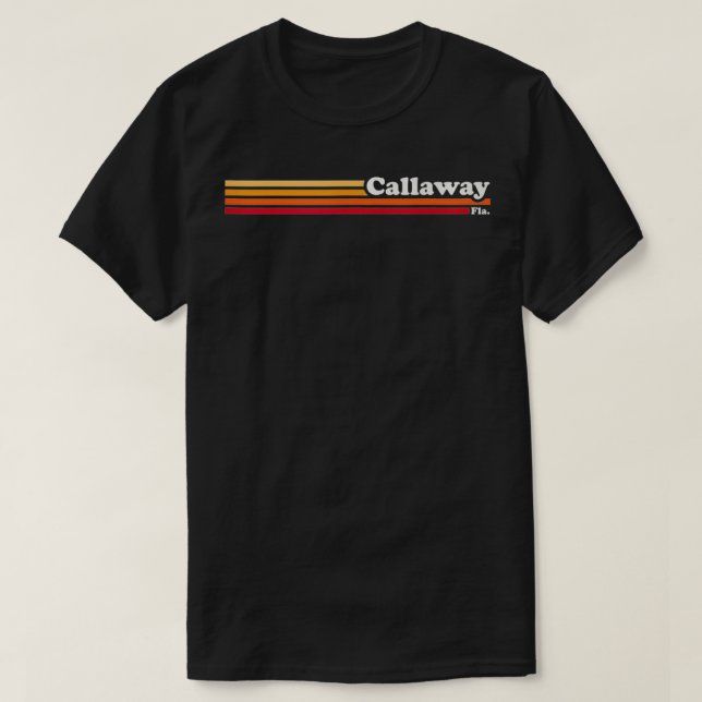 Camiseta Estilo Gráfico Vintage 1980s Callaway Florida (Frente do Design)