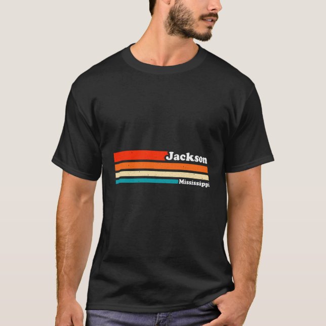 Camiseta Estilo Gráfico Vintage Retro 1980S Jackson Mississ (Frente)