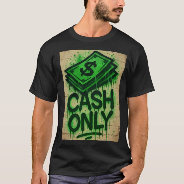 Camiseta Estilo Grafite Spray - Apenas Dinheiro em (Frente)
