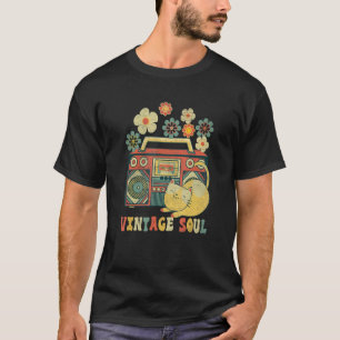 Camiseta Estilo Groovy Coul Flores de Alma Selvagem Gato