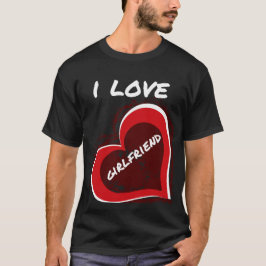Camiseta Estilo Grunge Eu Amo Minha Namorada Coração Desenh