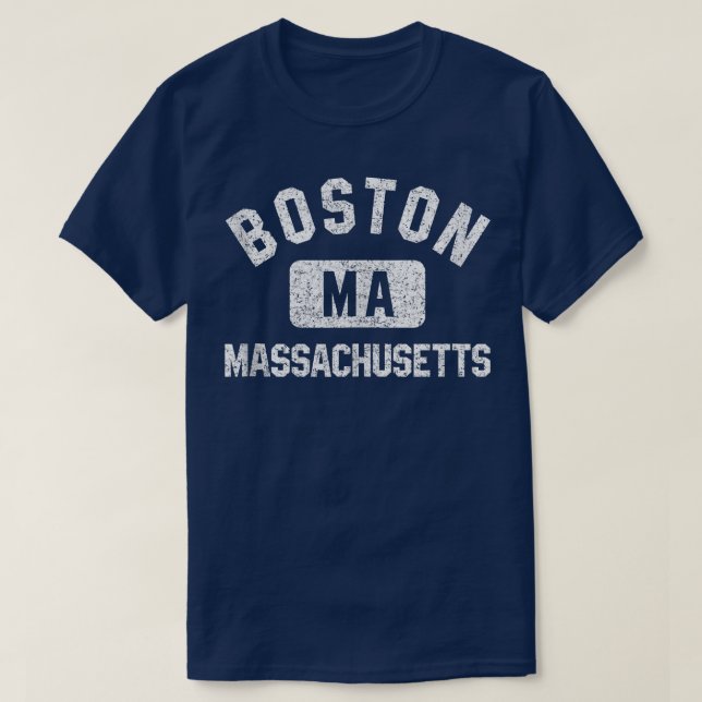 Camiseta Estilo Gym MÃE Boston - Impressão Branca Distante  (Frente do Design)