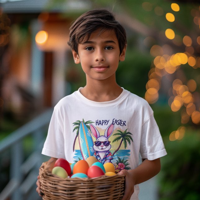 Camiseta Estilo Havaiano felz pascoa (Criador carregado)