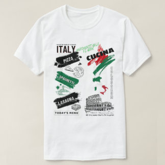 Camiseta Estilo Itália CuisineHiphop Streetstyle T-Shirt