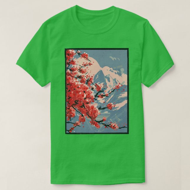 Camiseta Estilo Japão de Animação de Arte Gráfica (Frente do Design)