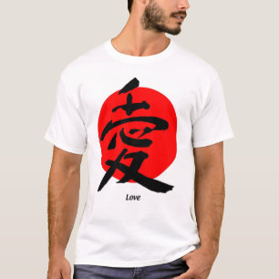 Camiseta Estilo japonês do amor