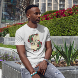 Camiseta Estilo Japonês Koi Fish