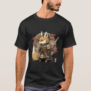 Camiseta Estilo japonês Samurai Fox Anime