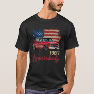 Camiseta Estilo Jersey Corpo Quadrado 1987 87 Escola Antiga