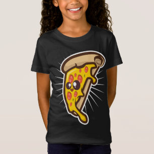 Camiseta Estilo Kawaii Bonito Pizza Piece Pover Gift