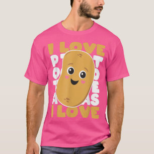 Camiseta Estilo Kawaii de Batata Cuja Batata Eu Adoro Batat
