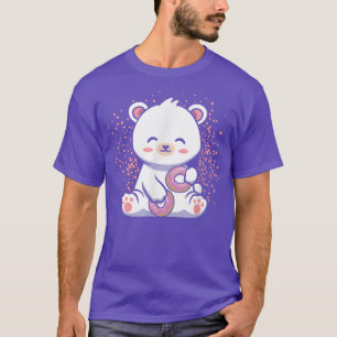 Camiseta Estilo Kawaii do Urso Bonito