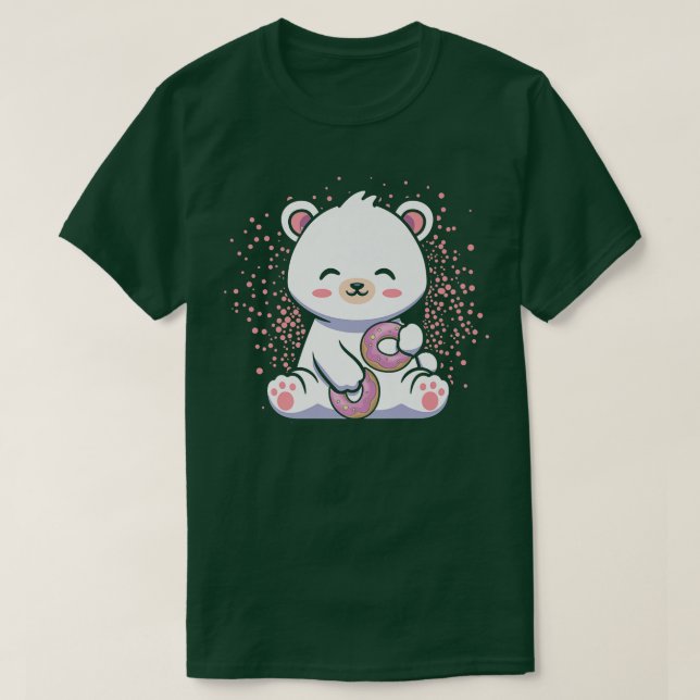 Camiseta Estilo Kawaii do Urso Cinto Premium (Frente do Design)