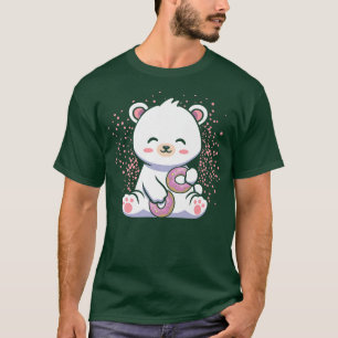Camiseta Estilo Kawaii do Urso Cinto Premium