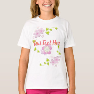 Camiseta Estilo Kawaii Sakura Cereja Flor