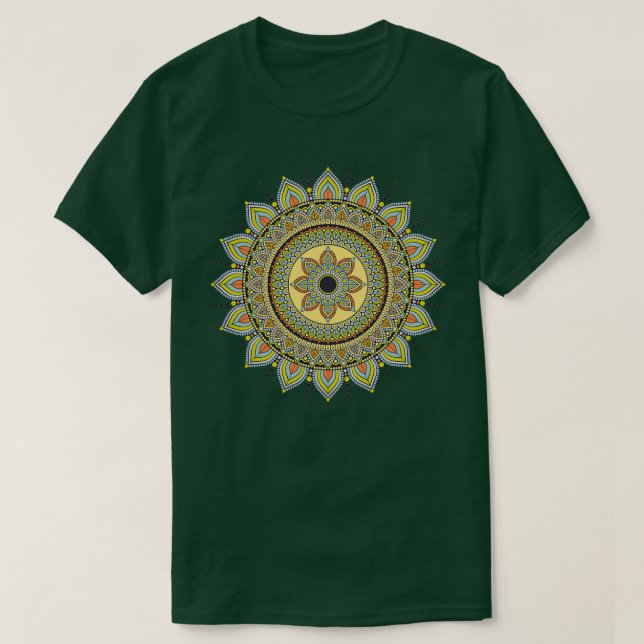Camiseta estilo Mandala Bohemian (Frente do Design)
