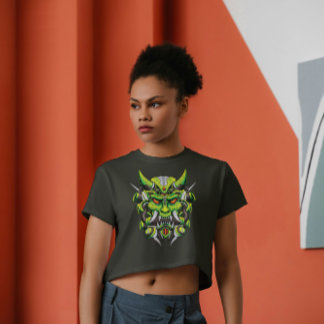 Camiseta Estilo Mecha Da Máscara Hannya Oni Demon Japonês