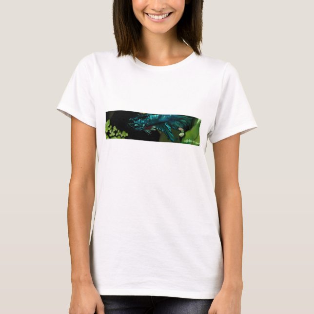 Camiseta Estilo Moderno - Azure Betta Fish (Frente)
