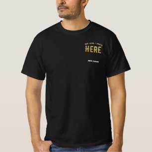 CAMISETA ESTILO MODERNO PERSONALIZÁVEL PRETO VERIFICADO COM