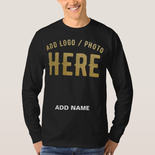 CAMISETA ESTILO MODERNO PERSONALIZÁVEL PRETO VERIFICADO COM (Frente)