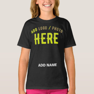 CAMISETA ESTILO MODERNO PRETO PERSONALIZÁVEL VERIFICADO COM
