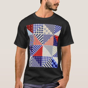 Camiseta Estilo Náutico Triângulo com Patchwork Retroativa