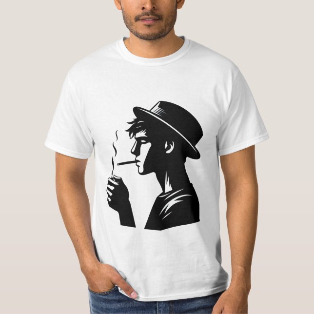 Camiseta Estilo Negrito Camisa-T Masculina - Tabagismo Home (Frente)