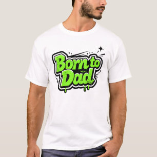 Camiseta Estilo Neon Grafite Born to Dad