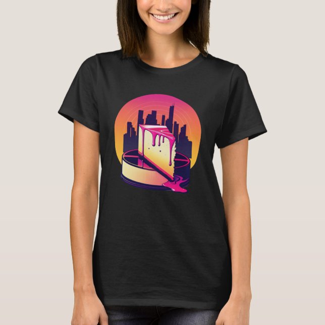 Camiseta Estilo Nova York Cheesecake Synthwave 80s Retrowav (Frente)