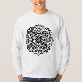 Camiseta Estilo polinésio abstrato tatto mandala preto