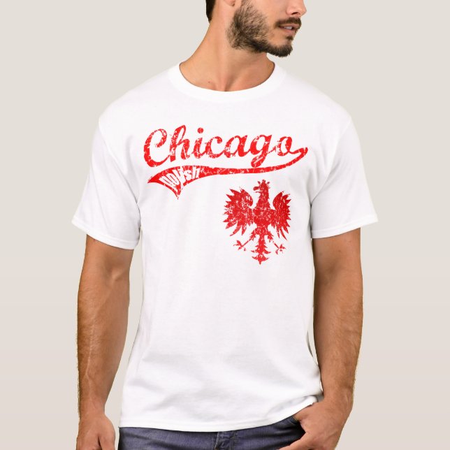 Camiseta Estilo polonês do basebol de Chicago (Frente)