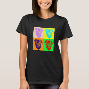 Camiseta Estilo Pop Art Cachorro Pug Fofo Esfregões Para Mu