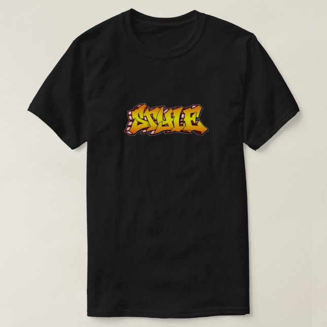 Camiseta Estilo preto e amarelo (grafite) (Frente do Design)