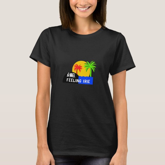 Camiseta Estilo Reggae Sentindo Irie (Frente)