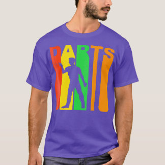 Camiseta Estilo Retro 1970s Estilo Darts Player Darts Silho