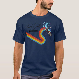 Camiseta Estilo retrô-70s80s Estilo Rainbow Surfing Third C
