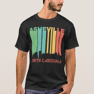 Camiseta Estilo retro Asheville North Carolina Skylin dos