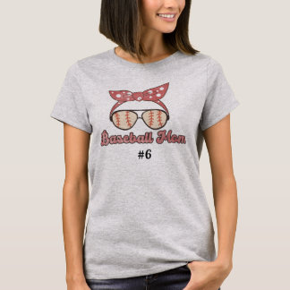 Camiseta Estilo Retro Baseball Mãe
