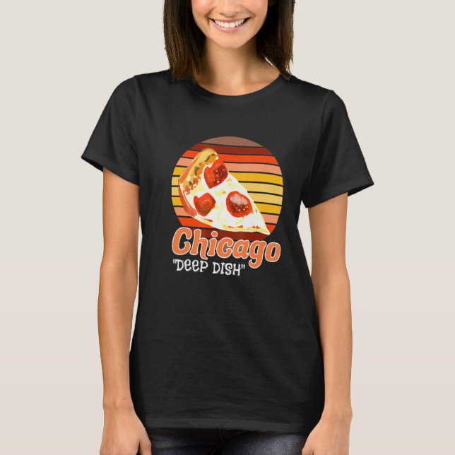 Camiseta Estilo Retro Chi Town Home Windy City Chicago Deep (Frente)