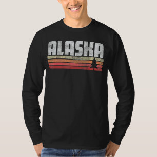 Camiseta Estilo Retro do Alasca Vintage 70s 80s 90s Homens 