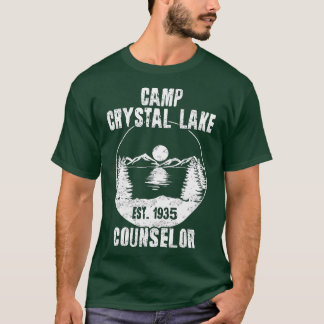 Camiseta Estilo Retro do Conselheiro Vintage do Crystal Lak