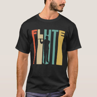 Camiseta Estilo Retro dos anos 70 Estilo Flute Flutist Musi