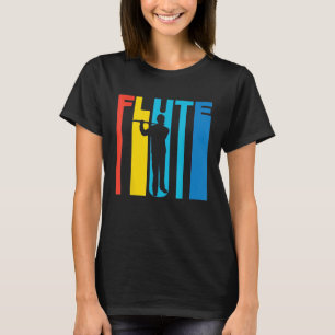 Camiseta Estilo retrô dos anos 70, Flute Flutist Musical T-