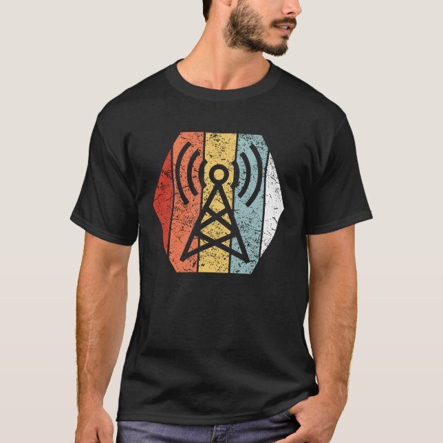 Camiseta Estilo retro engraçado do radioamador 80s do (Frente)